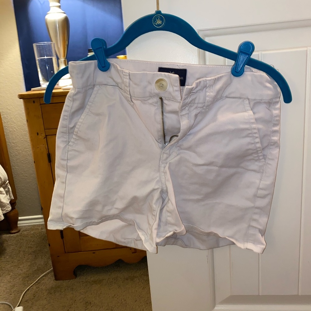 White Denim Shorts